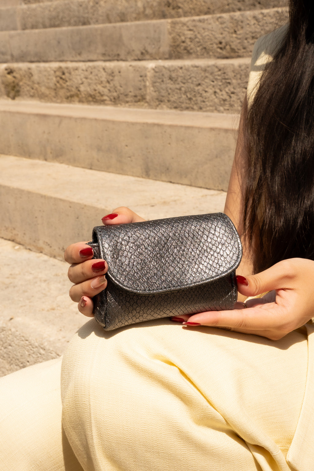 Small Friend Flap Bag - Silver
