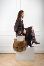 Kael Fringe Shoulder Bag - Camel