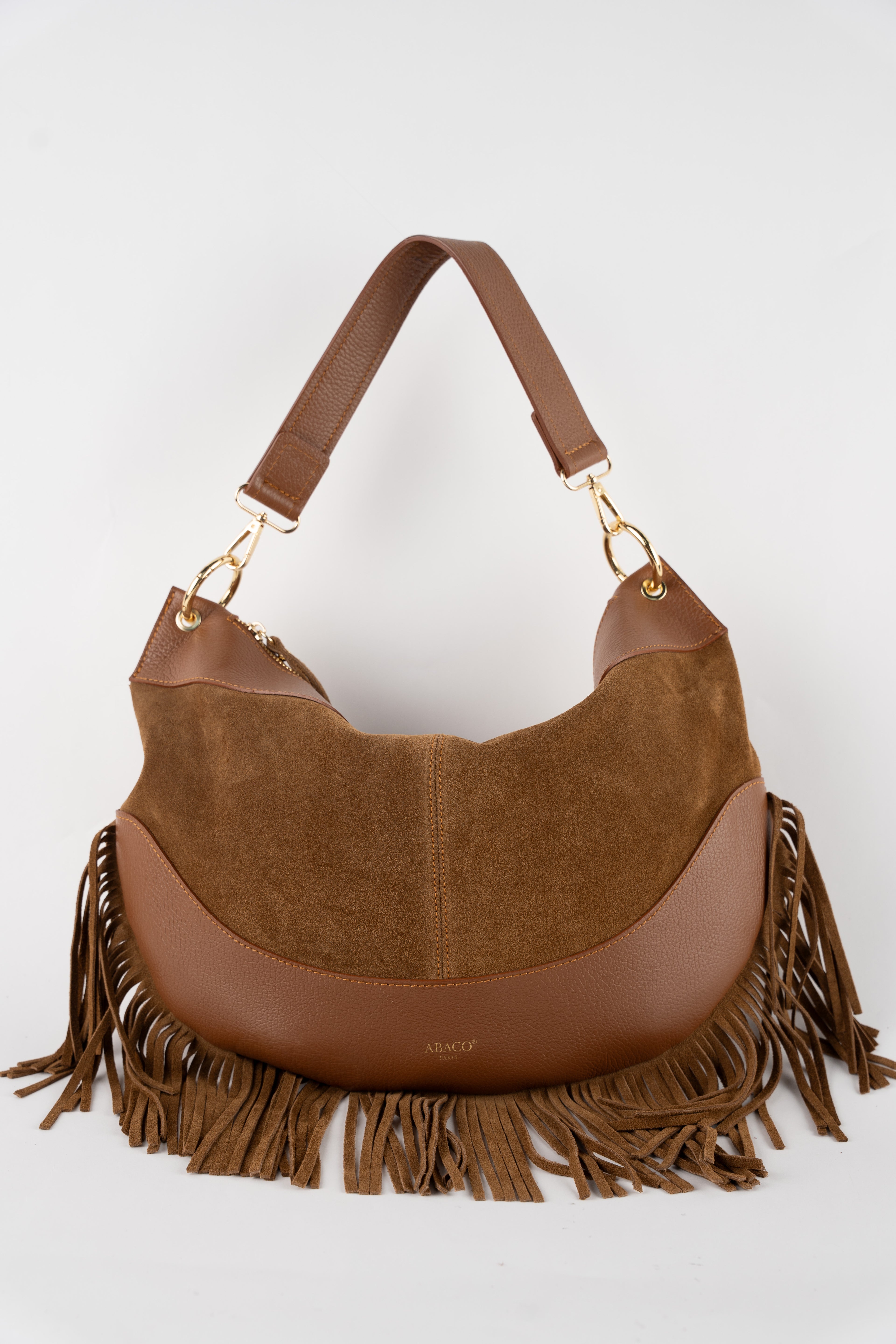 Kael Fringe Shoulder Bag - Camel