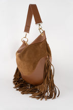 Kael Fringe Shoulder Bag - Camel