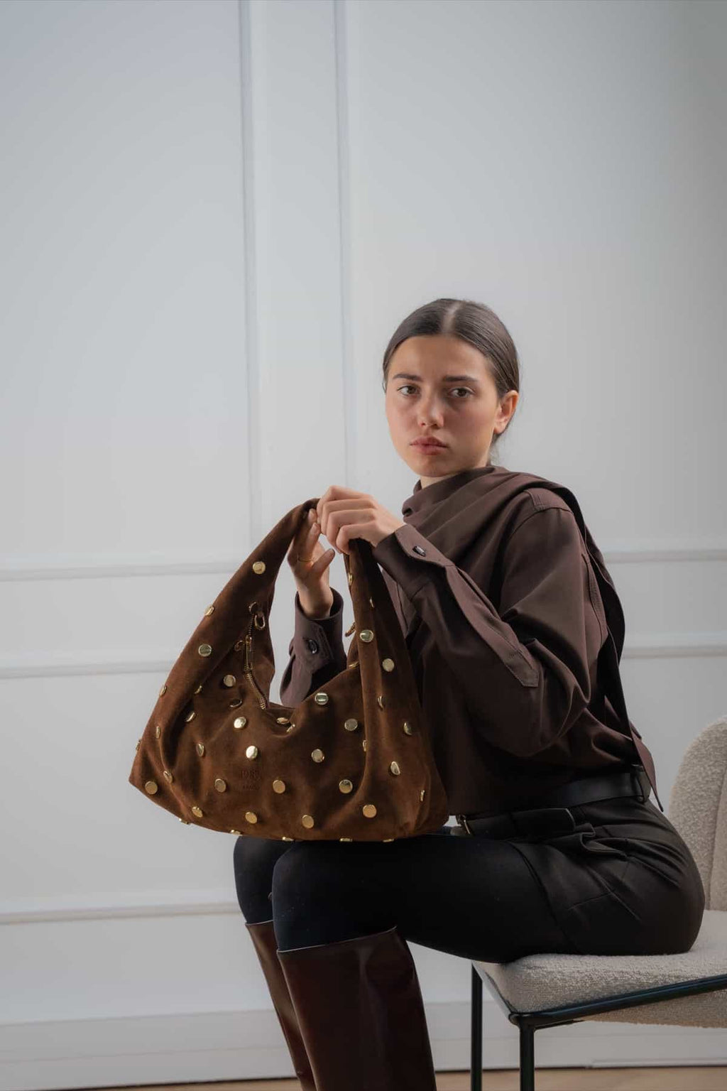 Bolso de hombro Lenyx - Marrón