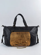 Odelia Handbag - Black/Metallic Bronze