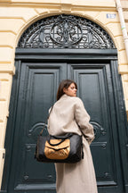 Odelia Handbag - Black/Metallic Bronze