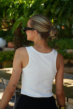 Top Sequins Tanja - Blanc