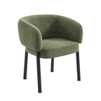 Abelia - Fauteuil De Table - Velours Tramé - Vert