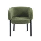 Abelia - Fauteuil De Table - Velours Tramé - Vert