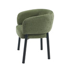Abelia - Fauteuil De Table - Velours Tramé - Vert