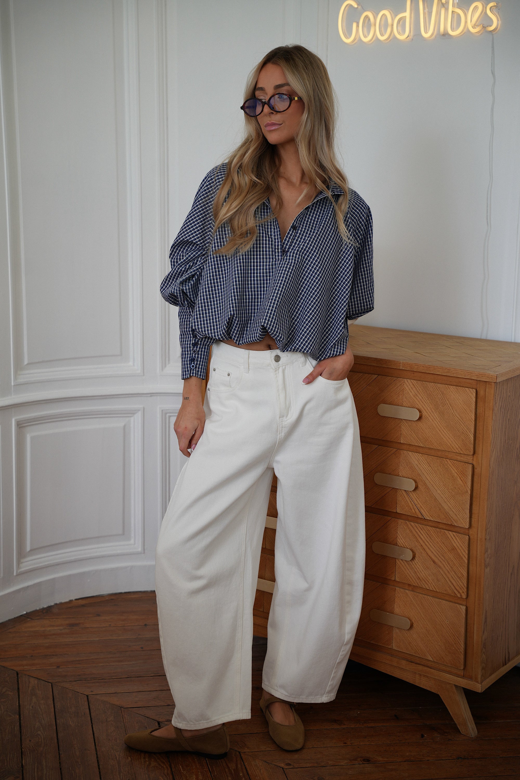 Jean Ample Izabel - Blanc