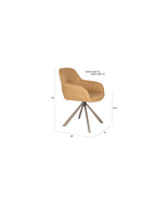 Toye - Chaise De Salle À Manger - Polyester - Ocre/Jaune