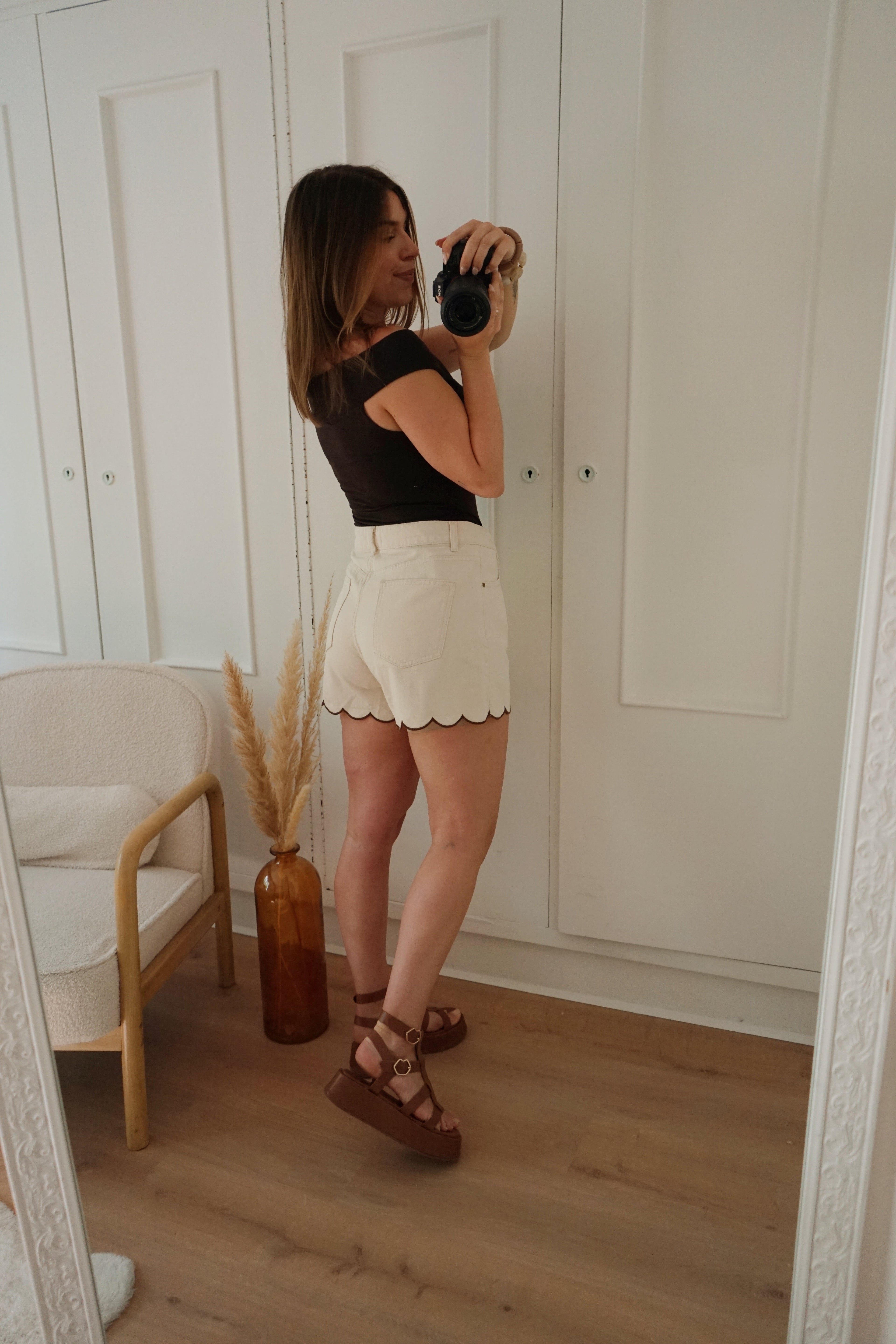 Short En Jean Fleur