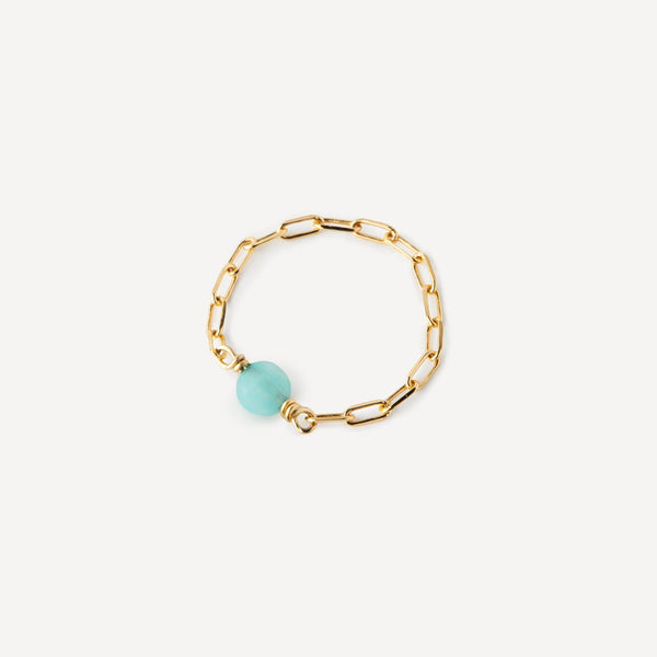 Anillo de cadena de amazonita