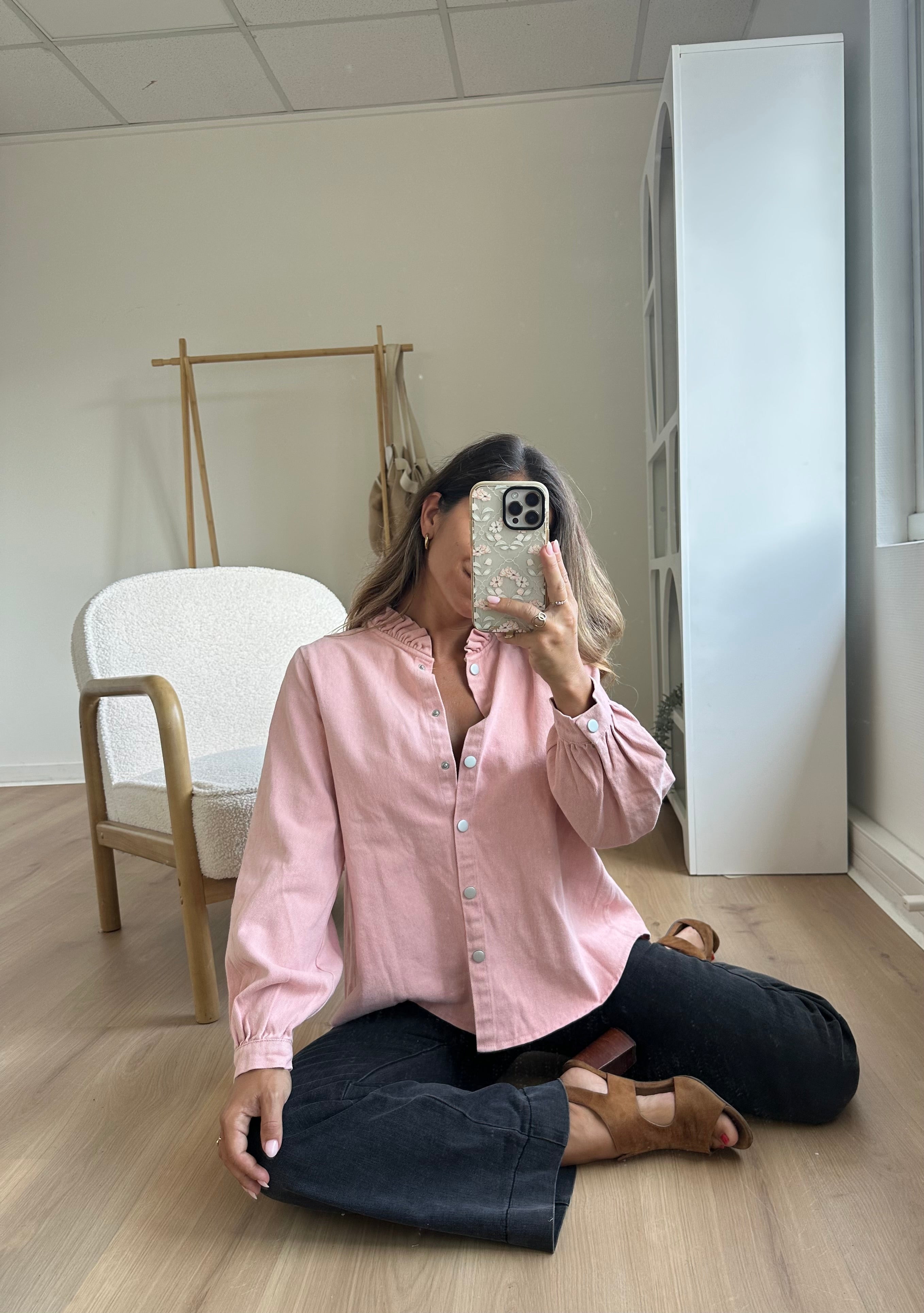 Chaqueta vaquera Livia rosa