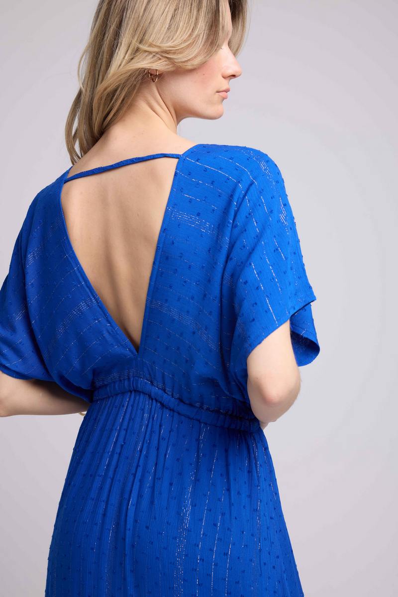 Long Short Sleeve Dress - Blue