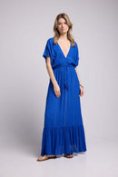 Long Short Sleeve Dress - Blue