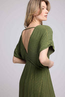 Robe Long Manches Courtes - Khaki