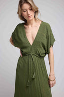 Robe Long Manches Courtes - Khaki