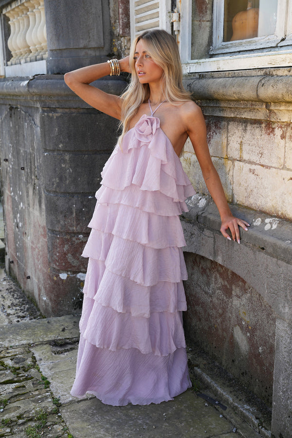Vestido Ava Volantes - Lila