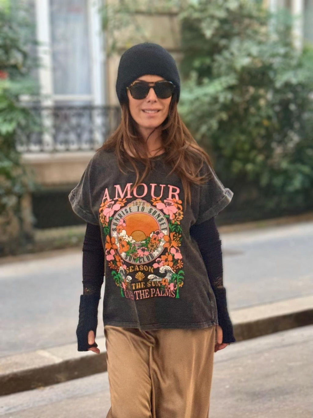 Camiseta Amour - Gris