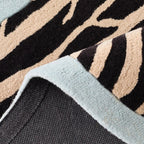 Âme fauve – Zebra wool rug - blue Âme fauve