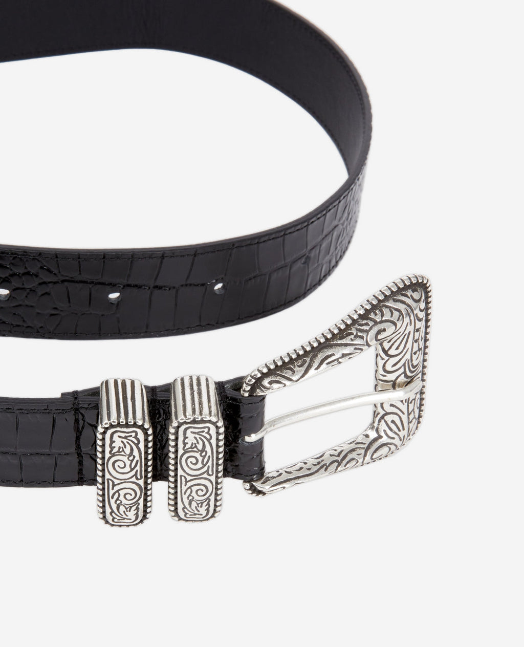 The Kooples - Wide Croc-Print Belt - Women