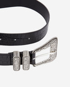 The Kooples - Wide Croc-Print Belt - Women