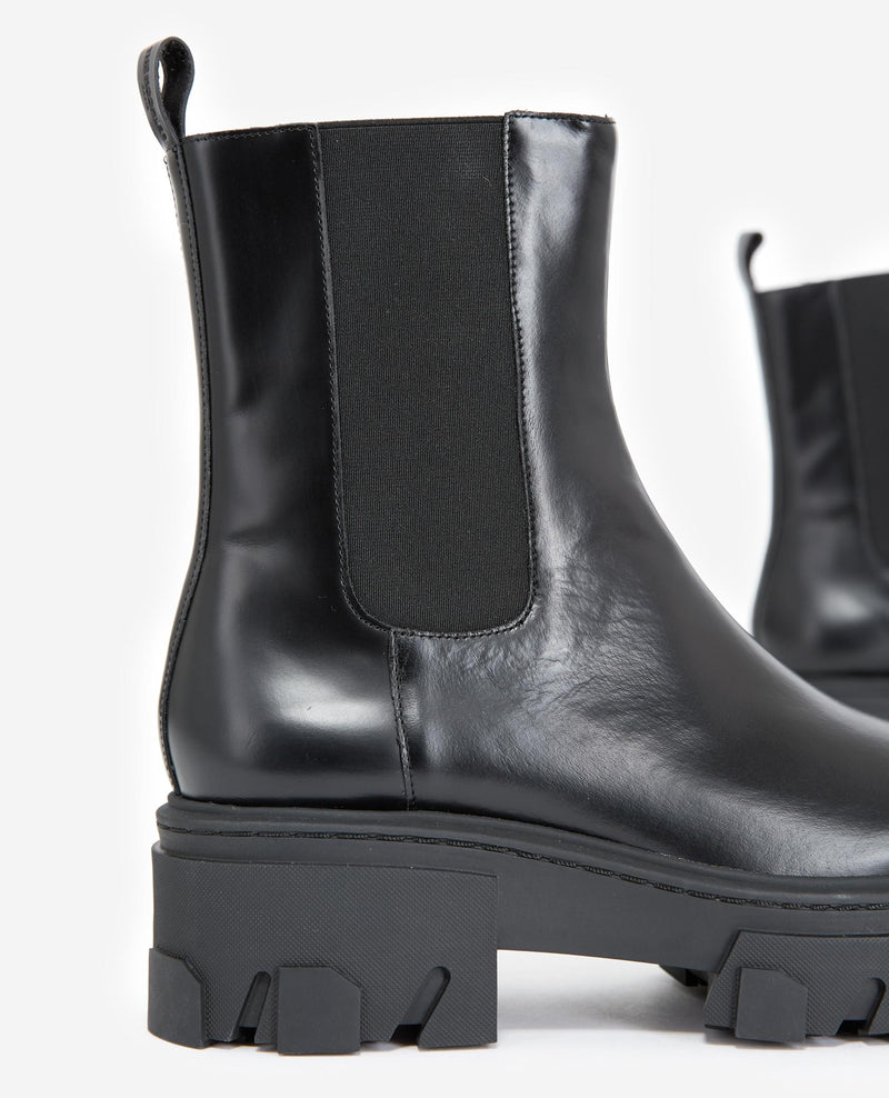 The Kooples - Leather Chelsea Boots With Chunky Sole - Women