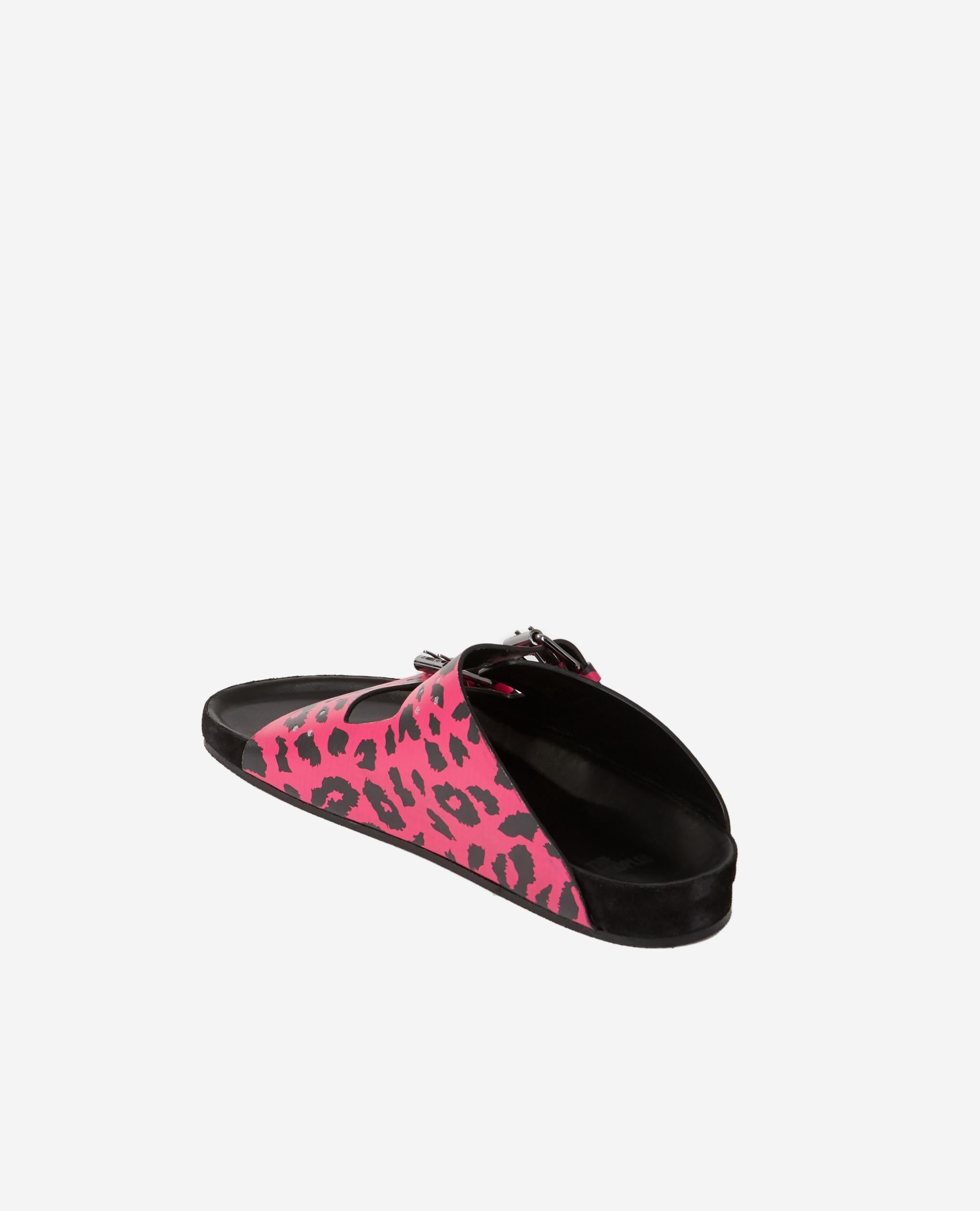 The Kooples - Mules De Cuero - Rosa Y Negro - Mujer