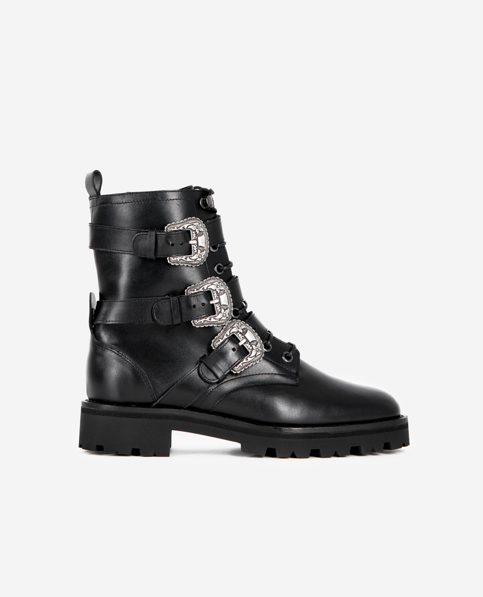 The Kooples - Ranger Boots With Triple Straps