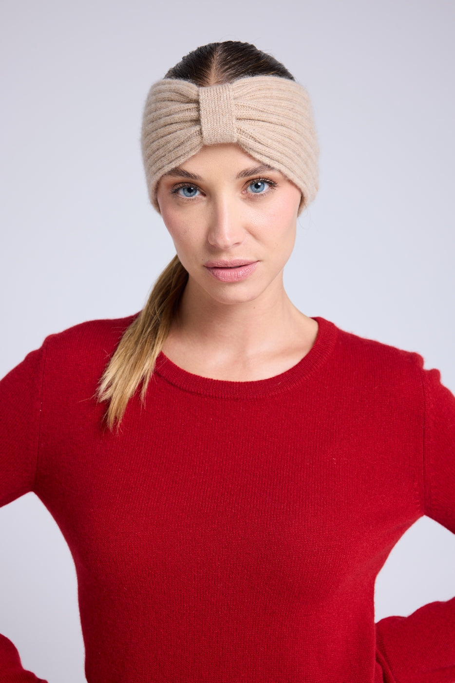 Fascia per capelli Agata - Beige crema - Donna