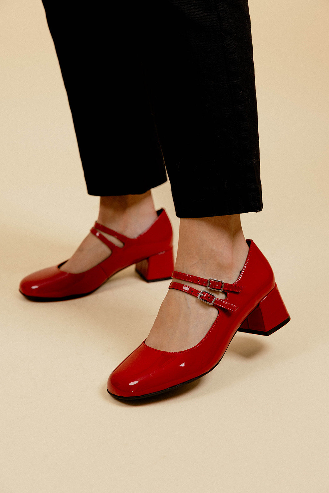 Jasmine Heels - Patent Red