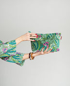 Velvet Wash Bag - Allegria green