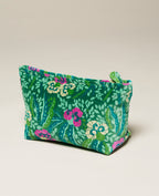 Velvet Wash Bag - Allegria green