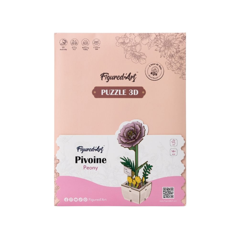 Puzzle 3D - Pivoine
