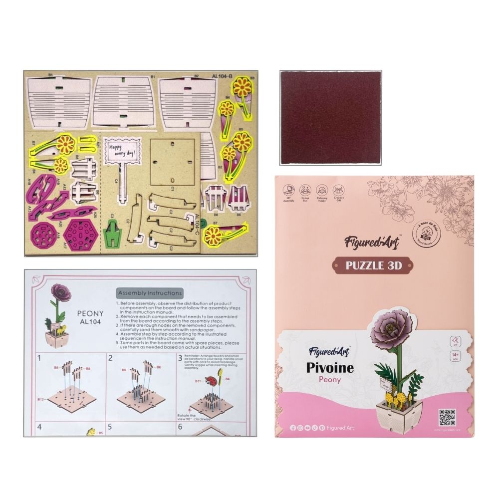 Puzzle 3D - Pivoine
