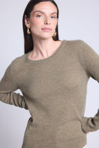 Jersey Cuello Redondo Alba - Verde Caqui - Mujer