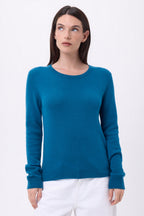 Jersey de cuello redondo Alba - Azul pato - Mujer