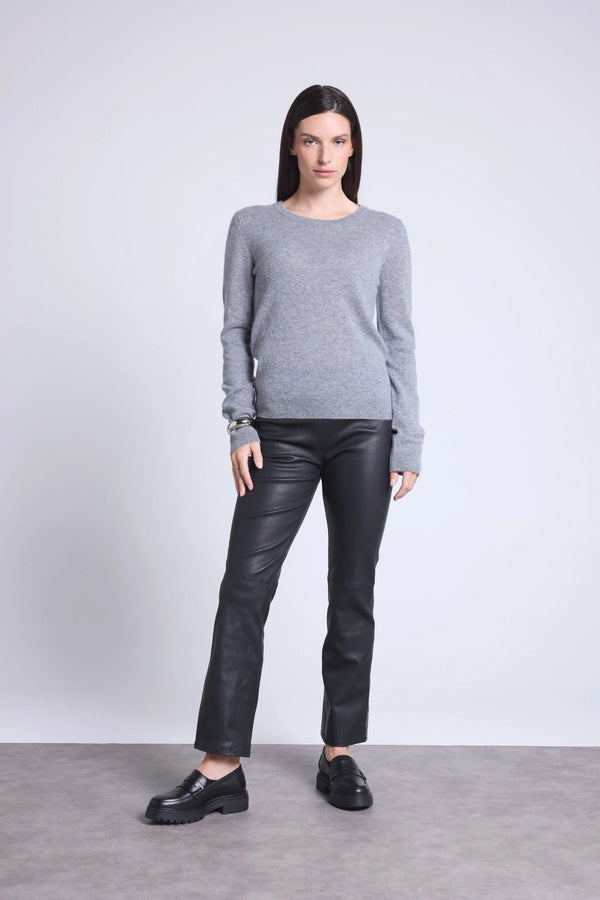 Maglione Girocollo Alba - Grigio Scuro - Donna - 100% Cashmere