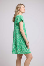 Short Dress Short Sleeves - Green