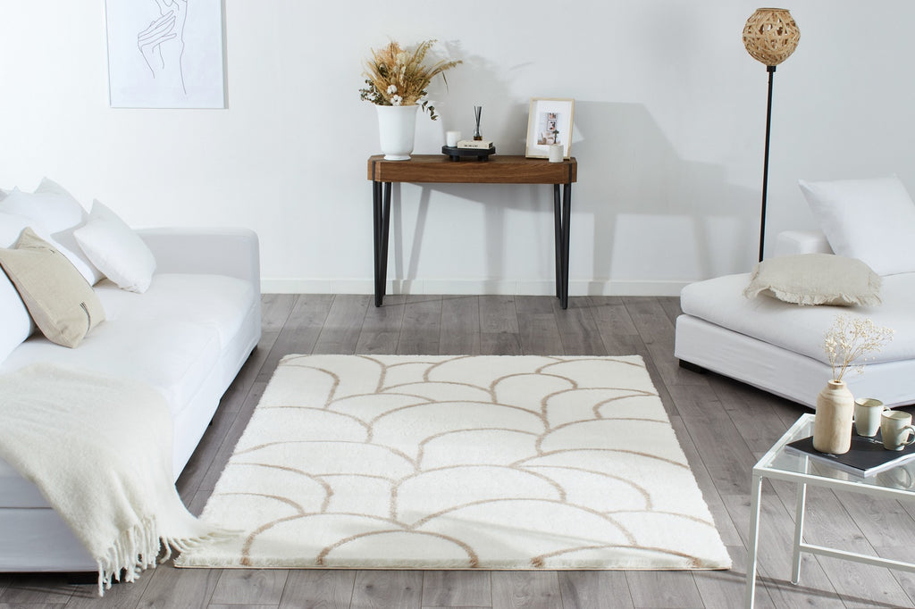 Alena - Tapis D'Intérieur - Polyester - Creme