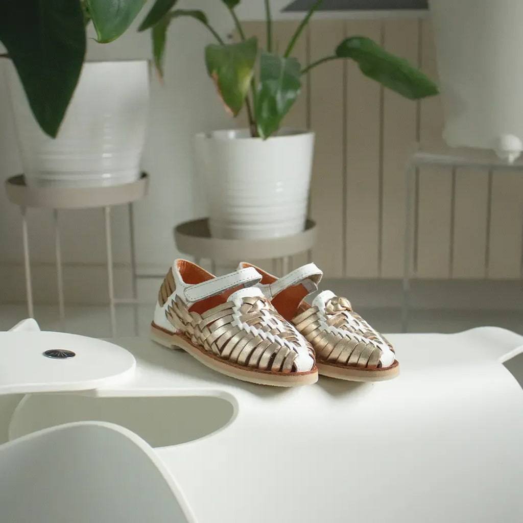 Huaraches Alegria - Champagne Blanc