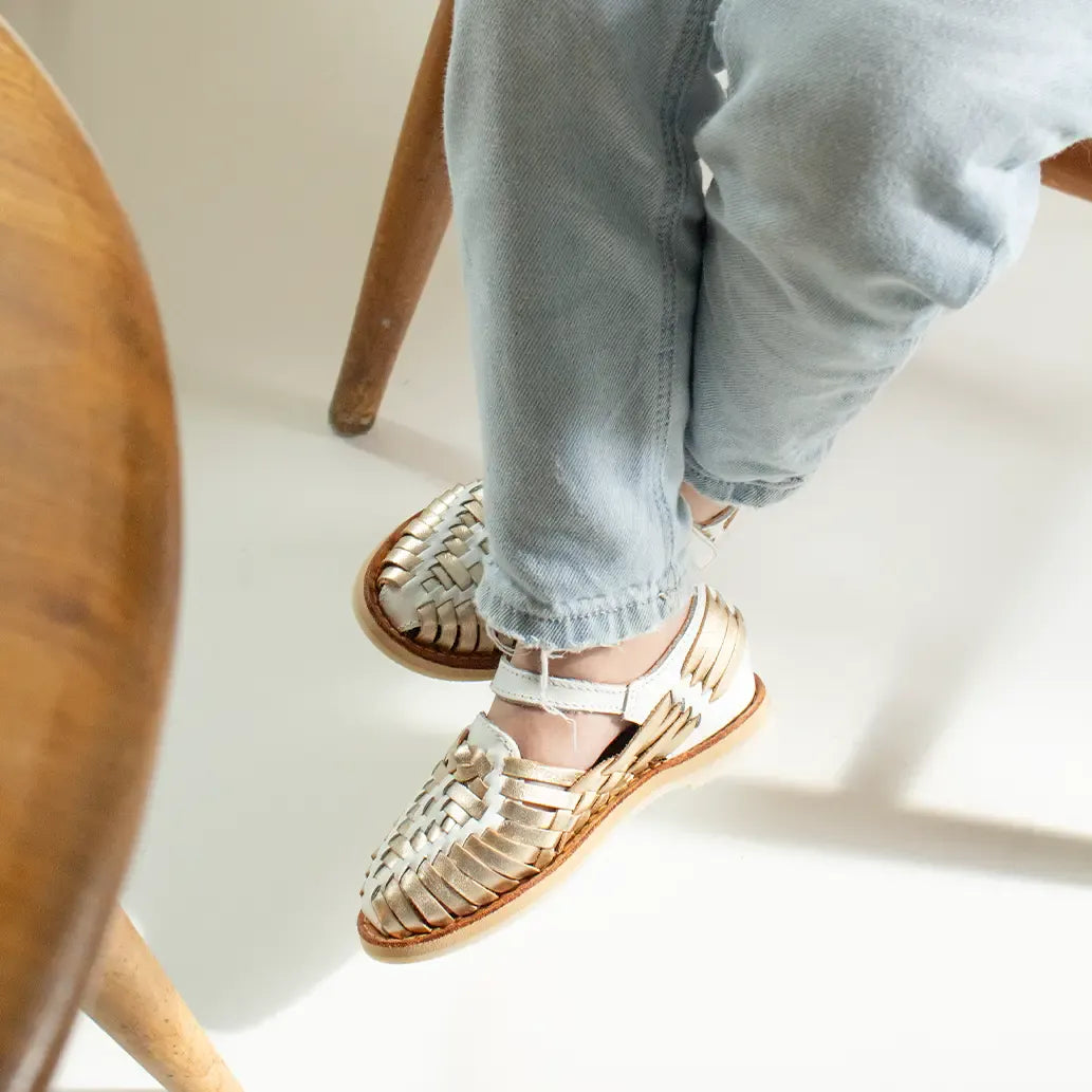 Huaraches Alegria - Champagne Blanc