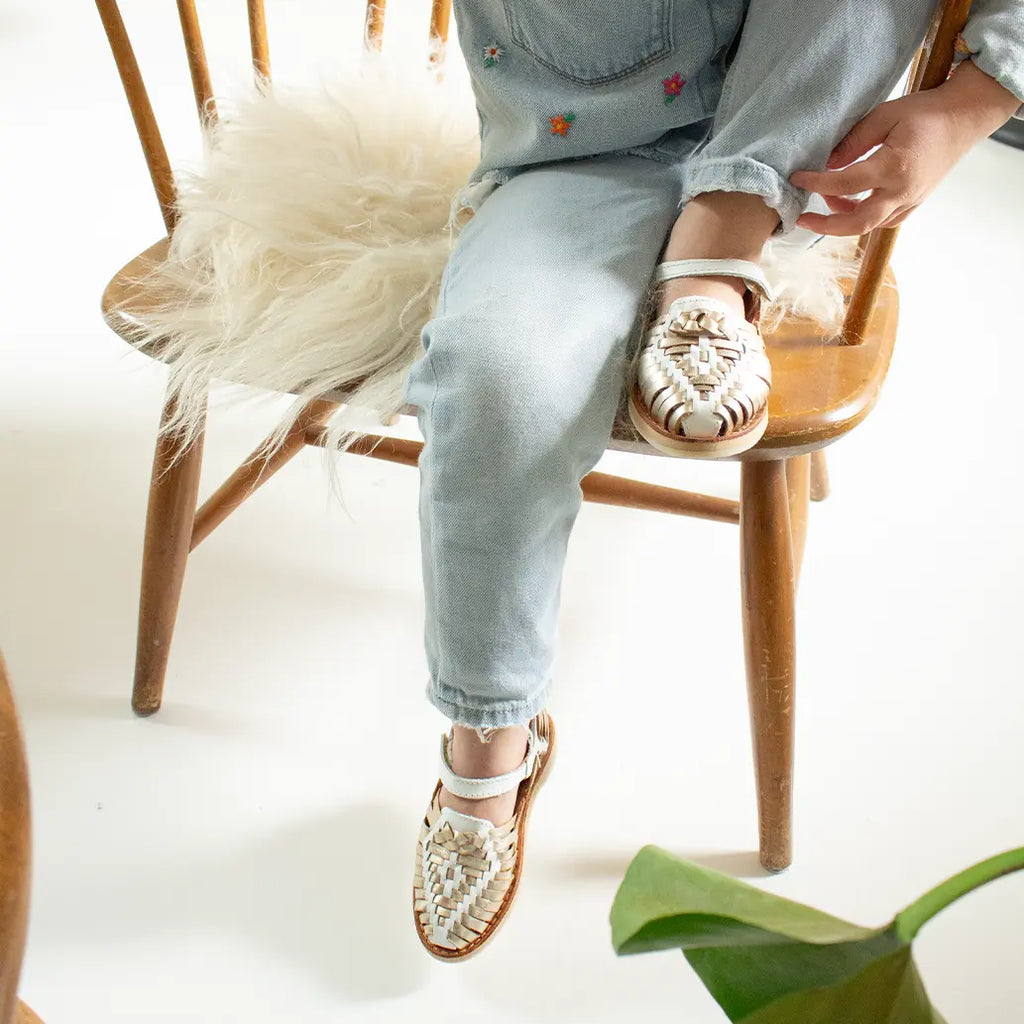 Huaraches Alegria - Champagne Blanc