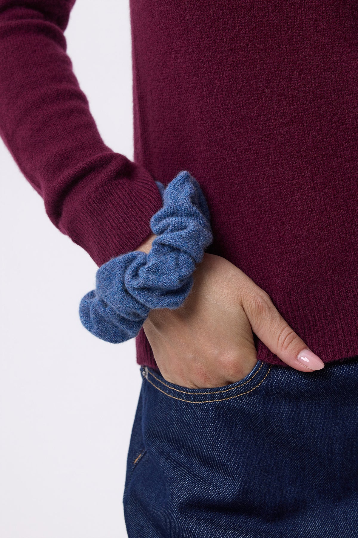 Scrunchie Per Capelli Alexia - Blu Jeans - Donna