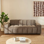 Alistair - Canapé 3 Places - Tissu Chenille - Marron
