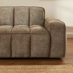 Alistair - Canapé 3 Places - Tissu Chenille - Marron