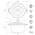 Round Casserole Dish - Blue