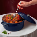 Round Casserole Dish - Blue