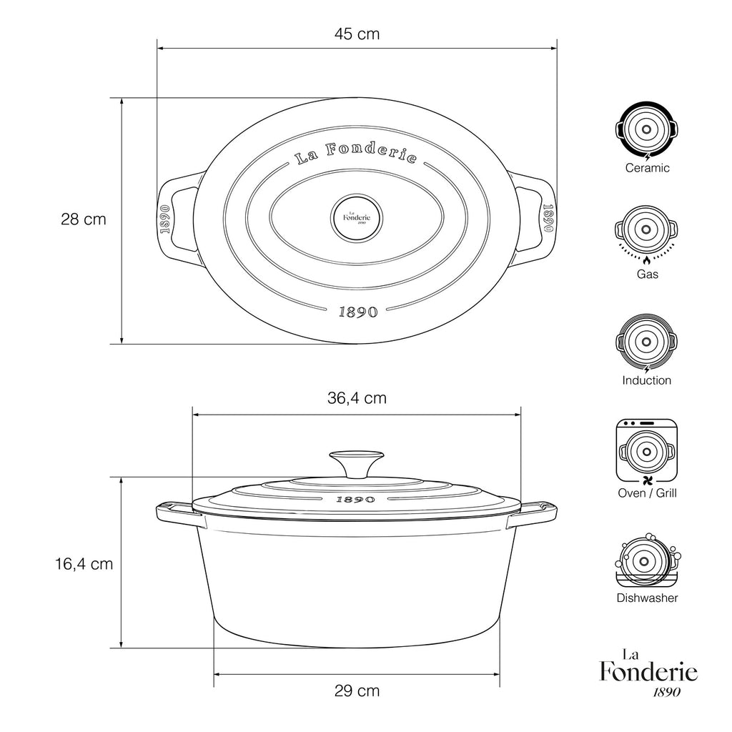 Oval Casserole Dish - Blue