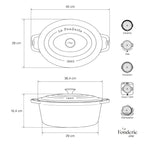 Oval Casserole Dish - Blue