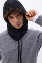 Cagoule – Cachemire Brossé Alta - Noir - Mixte - 100% Cachemire Brosse